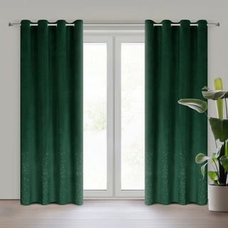 Zasłona Ariadna ciemnozielona 140x250