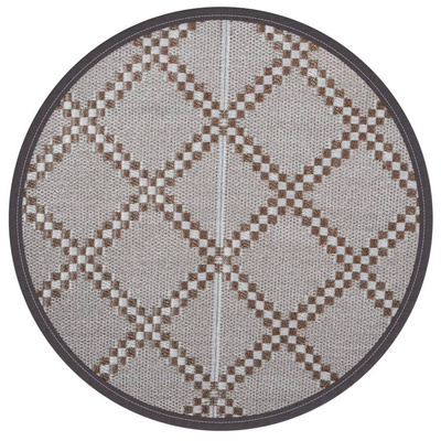 Dywan na zewnątrz, brązowy, ?120 cm, PP vidaXL