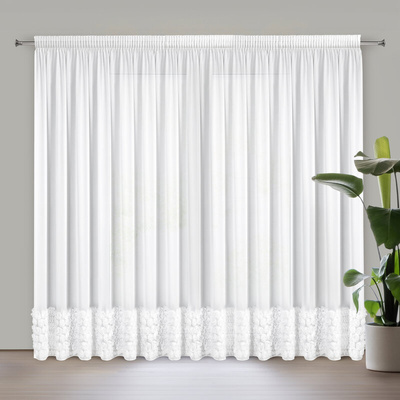 Firana Roses biała 350x270