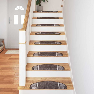 Samoprzylepne maty na schody 15 pcs Brązowy 65 x 21 x 4 cm