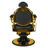 Gabbiano fotel barberski Giulio Gold czarny 132537