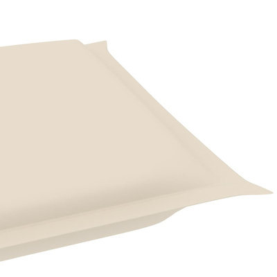 vidaXL Leżak bujany z poduszką, lite drewno tekowe