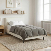 Kołdra na cały rok Jasnoszary 155 x 220 cm Mikrofibra