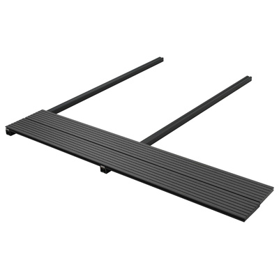 Deska Tarasowa 6 pcs Czarny Kompozyt drewniano-plastikowy