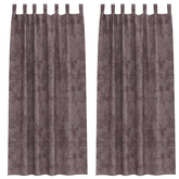 Zasłony z weluru z zasłonami 2 pcs Brązowy 245 x 140 cm Aksamit