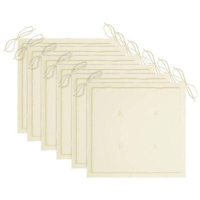 vidaXL Składane krzesła ogrodowe z poduszkami, 6 szt., drewno akacjowe