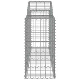 Kosze gabionowe, 20 szt, 200x50x80/100 cm, galwanizowane żelazo