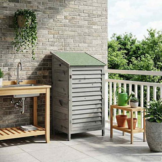 Shed ogrodowy Szary 59 x 56 x 113,5 cm Drewno Świerkowe