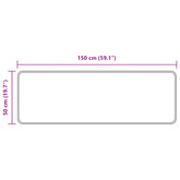 Chodnik dywanowy MARSA Czarny 50 x 150 cm Poliester i PVC
