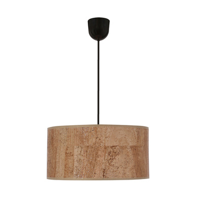 Lampa wisząca z abażurem Ecoline beżowa klasyczna do salonu i jadalni