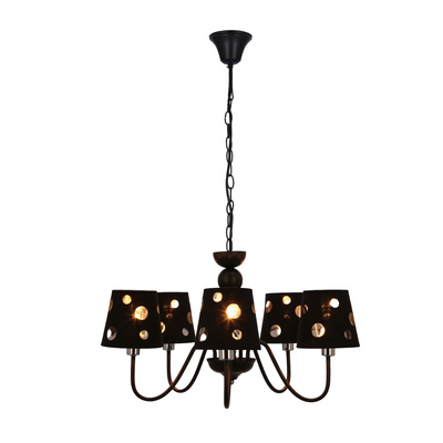 Żyrandol czarny lampa wisząca 5xE14 Batley Ledea 50205106