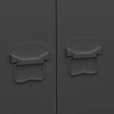 Industrialna szafa, czarna, 90x50x180 cm, metalowa