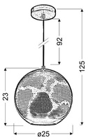 Lampa sufitowa wisząca 1X60W E27 brąz 31-43283