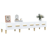 vidaXL Szafka pod TV, biała, 150x34,5x30 cm, materiał drewnopochodny