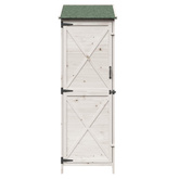 Shed ogrodowy Biały 59,5 x 56 x 176,5 cm Drewno Świerkowe