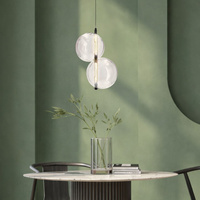 Lampa wisząca Playa kula podwójna szklana transparentna LED 10W 3000K