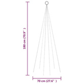vidaXL Choinka do montażu na maszcie, 108 kolorowych diod LED, 180 cm