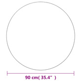 vidaXL Lustro ścienne bez ramy, okrągłe, 90 cm, szkło