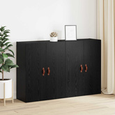 Szafka ścienna 2 szt. Czarny Dąb 69,5 x 34 x 90 cm