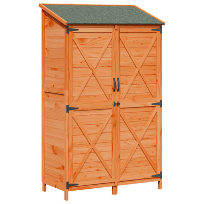 Shed ogrodowy brązowy 106 x 56 x 176,5 cm Drewno Świerkowe