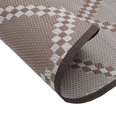 vidaXL Dywan na zewnątrz, brązowy, Ø120 cm, PP
