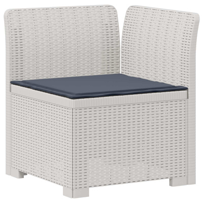 Sofa ogrodowa dla 4 osób z poduszkami w stylu rattanowym PP