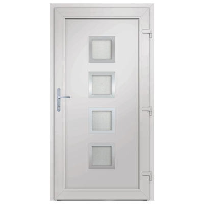 vidaXL Drzwi wejściowe, antracytowe, 88x200 cm, PVC