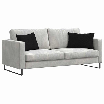 Poduszki na sofę 2 pcs Czarny 60 x 40 cm tkanina