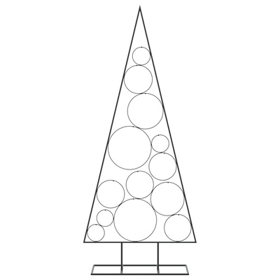 Metalowa choinka świąteczna, do dekoracji, czarna, 150 cm
