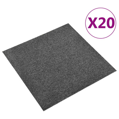 Dywan 20 pcs Antracyt 50 x 50 cm 100% polipropylen