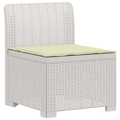 Sofa ogrodowa 3-osobowa z poduszkami w rattanowym wyglądzie PP