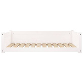 vidaXL Legowisko dla psa, białe, 105,5x75,5x28 cm, lite drewno sosnowe