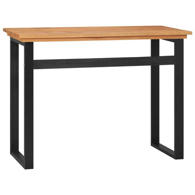 vidaXL Biurko, 100x45x75 cm, lite drewno tekowe