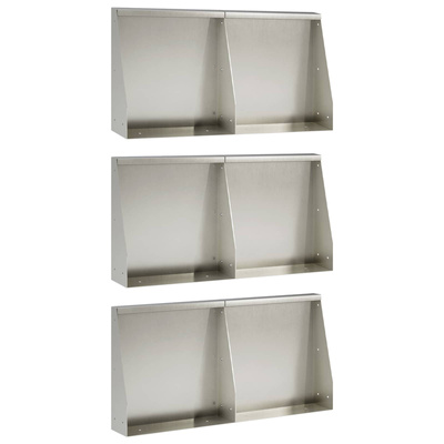 Mur oporowy 6 szt. 40 x 12 x 40 cm Stal nierdzewna srebrny