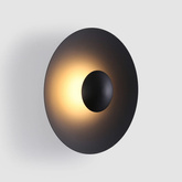 Kinkiet Nowoczesny Czarny okrągły 45cm 12W Abruzzo Orzo