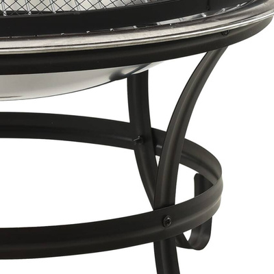 vidaXL Palenisko i grill 2-w-1, z pogrzebaczem, 56x56x49 cm, stal