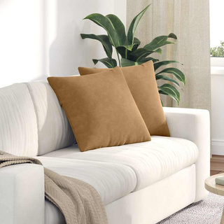 Poduszki na sofę 2 pcs Brązowy 50 x 50 cm Tkanina sztruksowa