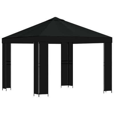 Altana 3 x 3 m Czarny Poliester i Stal 190 gsm