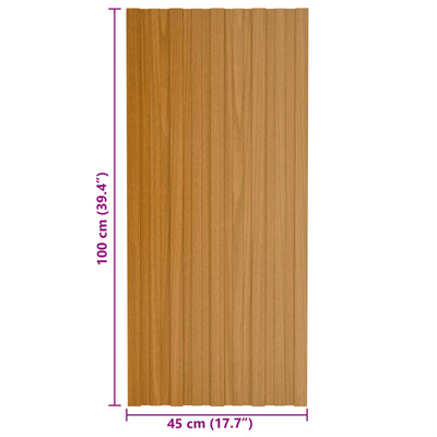 Panel dachowy 36 pcs naturalny 100 x 45 cm Stal galwanizowana