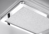 Plafon do łazienki NEXIT minimalistyczny – srebrny chromowany 40 cm – plafon z funkcją ściemniania LED 3000K 24W IP44 