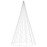 vidaXL Choinka do montażu na maszcie, 3000 zimnych białych LED, 800 cm