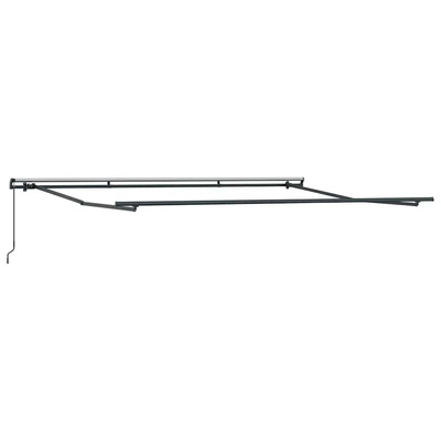Ręcznie zwijana markiza, brązowa 500x300 cm