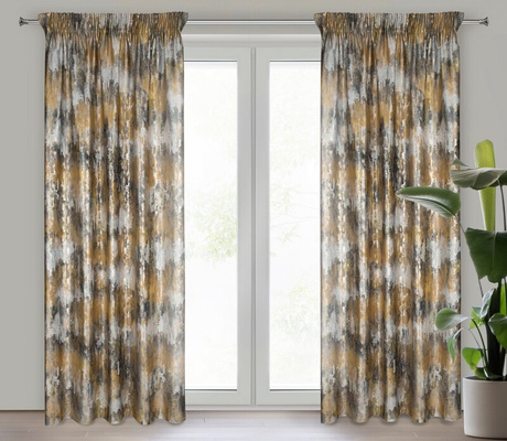 Zasłona Tina musztardowa 140x270