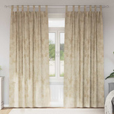 Zasłony z weluru z zasłonami 2 pcs Kremowy 225 x 140 cm Aksamit