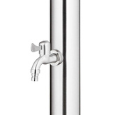 Prysznic ogrodowy z brązową podstawą, 220 cm, stal nierdzewna