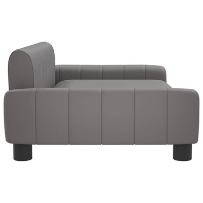 vidaXL Legowisko dla psa, szare, 90x53x30 cm, sztuczna skóra