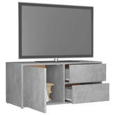 Szafka pod telewizor, szarość betonu, 80x34x36 cm