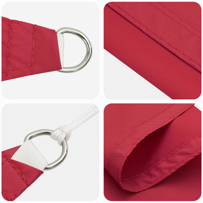Żagiel przeciwsłoneczny czerwony 6 x 2 m 100% poliester Oxford
