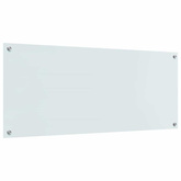 Panel kuchenny Biały 120 x 50 cm szkło hartowane