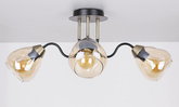 Lampa sufitowa czarno/złota dymiona 3xE27 Unica 33-00880